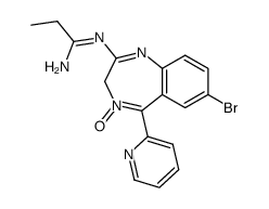 N-(7-bromo-4-oxy-5-pyridin-2-yl-3H-benzo[e][1,4]diazepin-2-yl)-propionamidine结构式