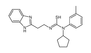 Thiourea, N-[2-(1H-benzimidazol-2-yl)ethyl]-N-cyclopentyl-N-(3-methylphenyl)- (9CI) Structure