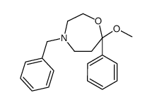 4-benzyl-7-methoxy-7-phenyl-1,4-oxazepane结构式