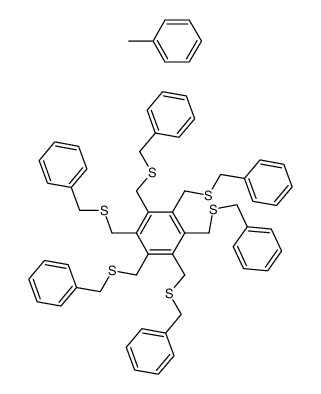 1,2,3,4,5,6-Hexakis-benzylsulfanylmethyl-benzene; compound with toluene结构式