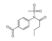 N-methylsulfonyl-N-(4-nitrophenyl)butanamide Structure