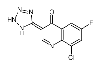 8-chloro-3-(1,2-dihydrotetrazol-5-ylidene)-6-fluoroquinolin-4-one结构式