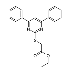 ethyl 2-(4,6-diphenylpyrimidin-2-yl)sulfanylacetate结构式