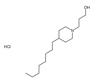 3-(4-octylpiperidin-1-yl)propan-1-ol,hydrochloride结构式