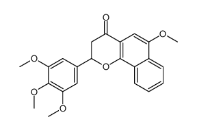 4H-NAPHTHO[1,2-B]PYRAN-4-ONE, 2,3-DIHYDRO-6-METHOXY-2-(3,4,5-TRIMETHOXYPHENYL)- structure
