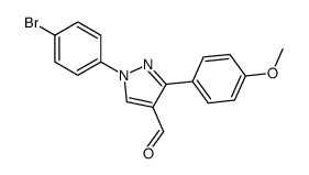 1-(4-BROMOPHENYL)-3-(4-METHOXYPHENYL)-1H-PYRAZOLE-4-CARBALDEHYDE结构式
