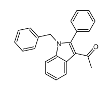 1-(1-benzyl-2-phenylindol-3-yl)ethanone结构式