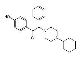 4-[1-chloro-2-(4-cyclohexylpiperazin-1-yl)-2-phenylethyl]phenol Structure