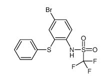 N-(4-bromo-2-phenylsulfanylphenyl)-1,1,1-trifluoromethanesulfonamide结构式