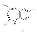 7-Chloro-2,4-dimethyl-1H-1,5-benzodiazepine结构式