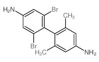 4-(4-amino-2,6-dimethyl-phenyl)-3,5-dibromo-aniline结构式