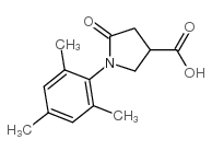 5-氧-1-(2,4,6-三甲基-苯基)-吡咯烷-3-羧酸结构式