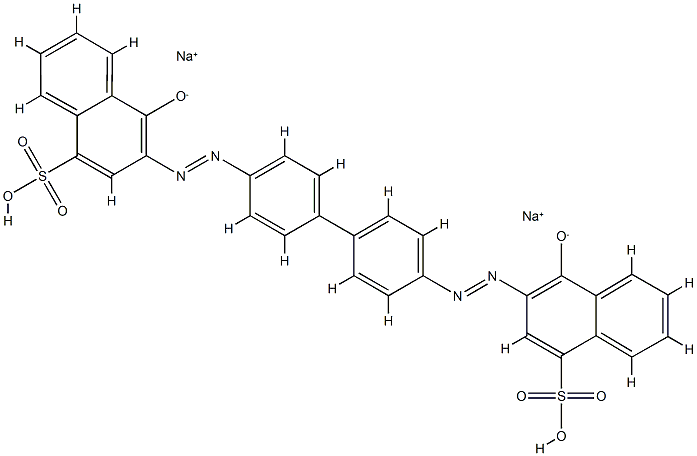 3,3'-[(1,1'-Biphenyl-4,4'-diyl)bis(azo)]bis[4-hydroxy-1-naphthalenesulfonic acid sodium] salt结构式