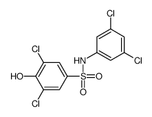 3,5-dichloro-N-(3,5-dichlorophenyl)-4-hydroxybenzenesulfonamide结构式