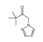 3,3-dimethyl-1-pyrazol-1-ylbutan-2-one结构式