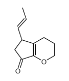 5-prop-1-enyl-3,4,5,6-tetrahydro-2H-cyclopenta[b]pyran-7-one结构式