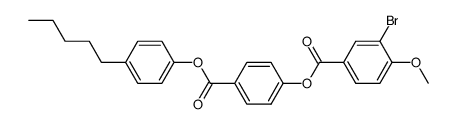3-Bromo-4-methoxy-benzoic acid 4-(4-pentyl-phenoxycarbonyl)-phenyl ester Structure