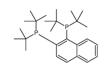 ditert-butyl-(1-ditert-butylphosphanylnaphthalen-2-yl)phosphane结构式