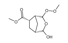 (1S,5R,6S)-2-Hydroxy-4-methylperoxy-3-oxa-bicyclo[3.2.1]octane-6-carboxylic acid methyl ester结构式