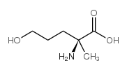 2-AMINO-2-METHYL-5-HYDROXY-PENTANOIC ACID结构式