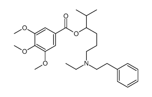 [6-[ethyl(2-phenylethyl)amino]-2-methylhexan-3-yl] 3,4,5-trimethoxybenzoate Structure