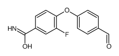 3-FLUORO-4-(4-FORMYLPHENOXY)BENZAMIDE structure