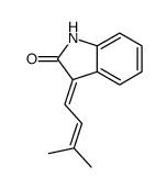 3-(3-methylbut-2-enylidene)-1H-indol-2-one结构式