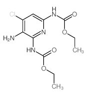 ethyl N-[3-amino-4-chloro-6-(ethoxycarbonylamino)pyridin-2-yl]carbamate structure