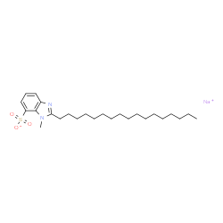 sodium 2-heptadecyl-1-methyl-1H-benzimidazole-7-sulphonate结构式