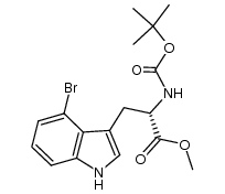 (S)-4-bromo-N-(tert-butoxycarbonyl)tryptophan methyl ester结构式
