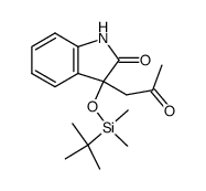 3-(2-oxopropyl)-3-tert-butyldimethylsilyl-oxyindolin-2-one结构式
