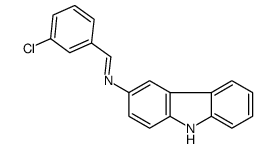 N-(9H-carbazol-3-yl)-1-(3-chlorophenyl)methanimine Structure