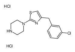 1-[4-[(3-chlorophenyl)methyl]-1,3-thiazol-2-yl]piperazine dihydrochlor ide structure