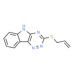 3-(Allylsulfanyl)-5H-[1,2,4]triazino[5,6-b]indole结构式