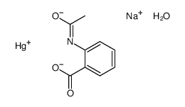 sodium,(2-acetamidobenzoyl)oxymercury,hydroxide Structure