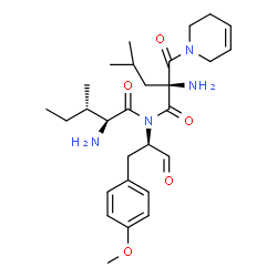 cyclo(methyltyrosyl-isoleucyl-pipecolyl-leucyl)结构式