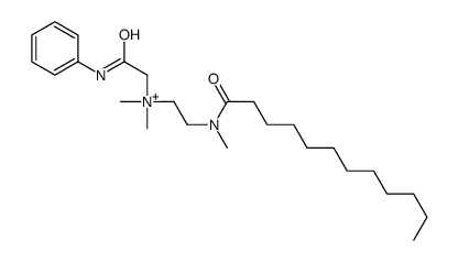 (2-anilino-2-oxoethyl)-[2-[dodecanoyl(methyl)amino]ethyl]-dimethylazanium Structure