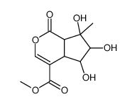 1,4a,5,6,7,7a-Hexahydro-5,6,7-trihydroxy-7-methyl-1-oxocyclopenta[c]pyran-4-carboxylic acid methyl ester structure