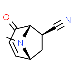 8-Azabicyclo[3.2.1]oct-2-ene-6-carbonitrile,8-methyl-4-oxo-,(1R,5S,6S)-rel-(9CI)结构式