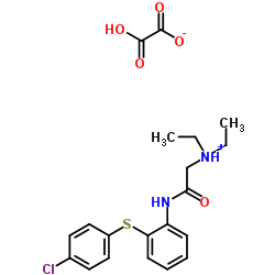 [2-(4-chlorophenyl)sulfanylphenyl]carbamoylmethyl-diethyl-azanium, 2-h ydroxy-2-oxo-acetate Structure