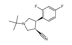 (3R,4R)-1-tert-butyl-4-(2,4-difluorophenyl)pyrrolidine-3-carbonitrile结构式