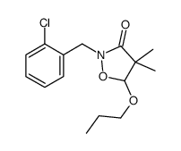 2-[(2-chlorophenyl)methyl]-4,4-dimethyl-5-propoxy-1,2-oxazolidin-3-one结构式