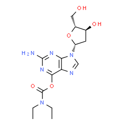 6-diethylcarbamyloxy-2'-deoxyguanosine Structure