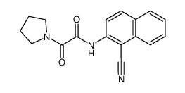 N-(1-cyanonaphthalen-2-yl)-2-oxo-2-(pyrrolidin-1-yl)acetamide结构式