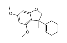 3-(cyclohexen-1-yl)-4,6-dimethoxy-3-methyl-2H-1-benzofuran结构式