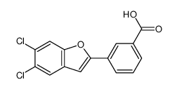 3-(5,6-dichloro-1-benzofuran-2-yl)benzoic acid Structure