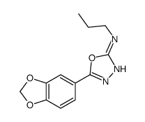 5-(1,3-benzodioxol-5-yl)-N-propyl-1,3,4-oxadiazol-2-amine Structure