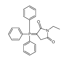 1-ethyl-3-(triphenyl-λ5-phosphanylidene)pyrrolidine-2,5-dione结构式