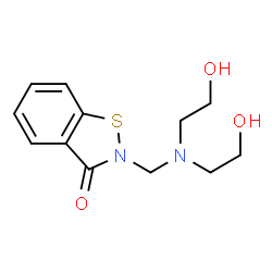 2-[[bis(2-hydroxyethyl)amino]methyl]-1,2-benzisothiazol-(2H)-one结构式
