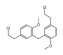 4-(2-chloroethyl)-2-[[5-(2-chloroethyl)-2-methoxyphenyl]methyl]-1-methoxybenzene Structure